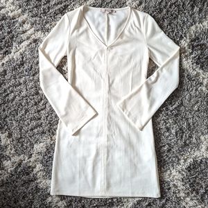 Forever 21 Contemporary Cream Dress Size S